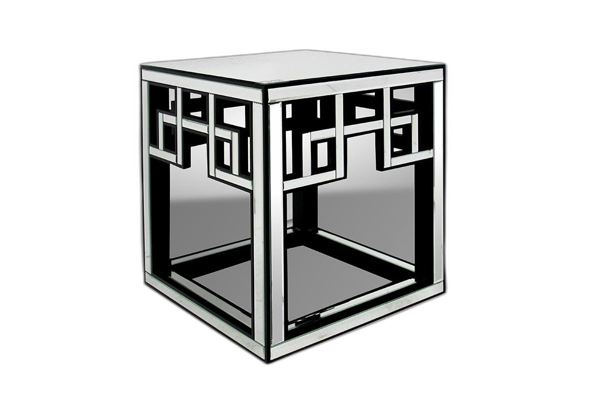 26" Mirrored Glass and MDF End Table By Homeroots | End Tables | Modishstore - 3