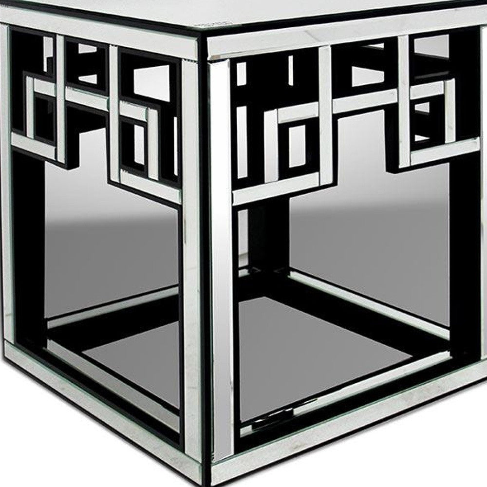 26" Mirrored Glass and MDF End Table By Homeroots | End Tables | Modishstore - 5