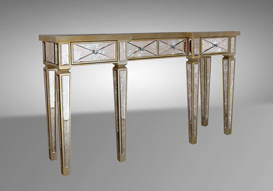35" Mirrored Glass and MDF Console Table By Homeroots | Console Tables | Modishstore