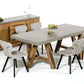 30' Concrete And Solid Acacia Wood Dining Table By Homeroots | Dining Tables | Modishstore