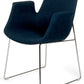 33' Blue Fabric Polyester And Metal Dining Chair By Homeroots | Dining Chairs | Modishstore