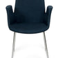 33' Blue Fabric Polyester And Metal Dining Chair By Homeroots | Dining Chairs | Modishstore - 2