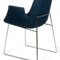 33' Blue Fabric Polyester And Metal Dining Chair By Homeroots | Dining Chairs | Modishstore - 3