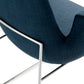 33' Blue Fabric Polyester And Metal Dining Chair By Homeroots | Dining Chairs | Modishstore - 4