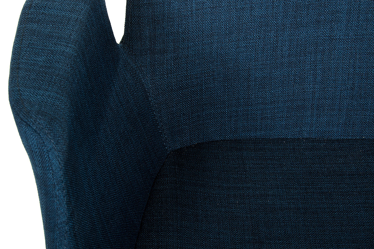 33' Blue Fabric Polyester And Metal Dining Chair By Homeroots | Dining Chairs | Modishstore - 5