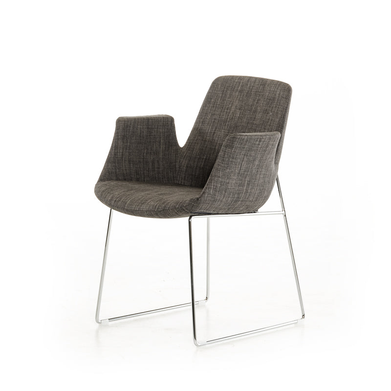 33' Blue Fabric Polyester And Metal Dining Chair By Homeroots | Dining Chairs | Modishstore - 6