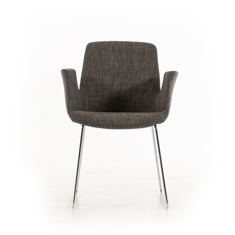 33' Blue Fabric Polyester And Metal Dining Chair By Homeroots | Dining Chairs | Modishstore - 7