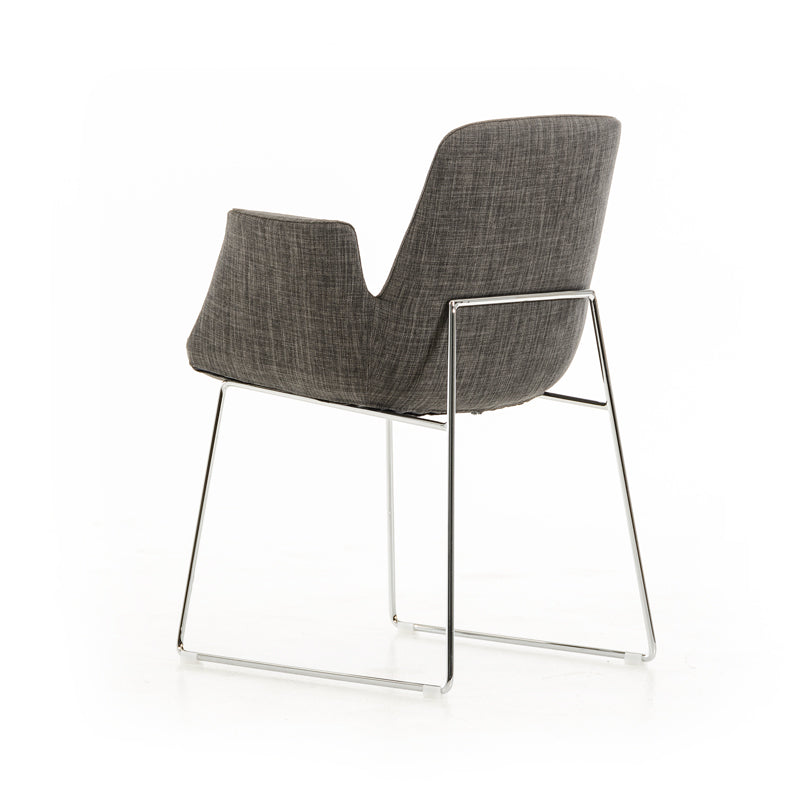 33' Blue Fabric Polyester And Metal Dining Chair By Homeroots | Dining Chairs | Modishstore - 9