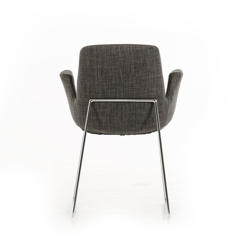 33' Blue Fabric Polyester And Metal Dining Chair By Homeroots | Dining Chairs | Modishstore - 10