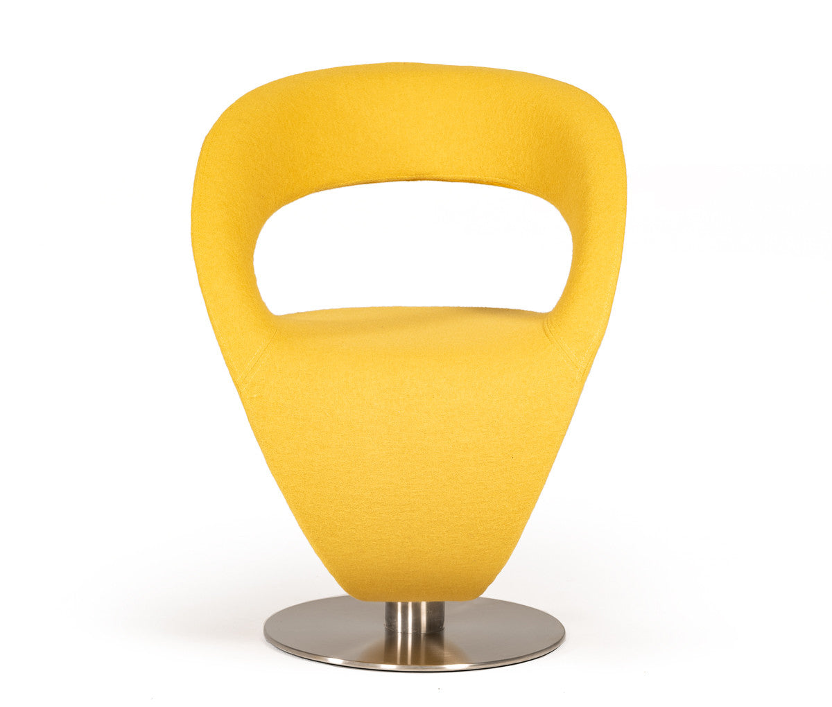 32' Gold Fabric Polyester and Wool Lounge Chair By Homeroots | Accent Chairs | Modishstore - 4