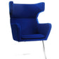 43' Blue Fabric Wool and Polyester Lounge Chair By Homeroots | Accent Chairs | Modishstore - 3