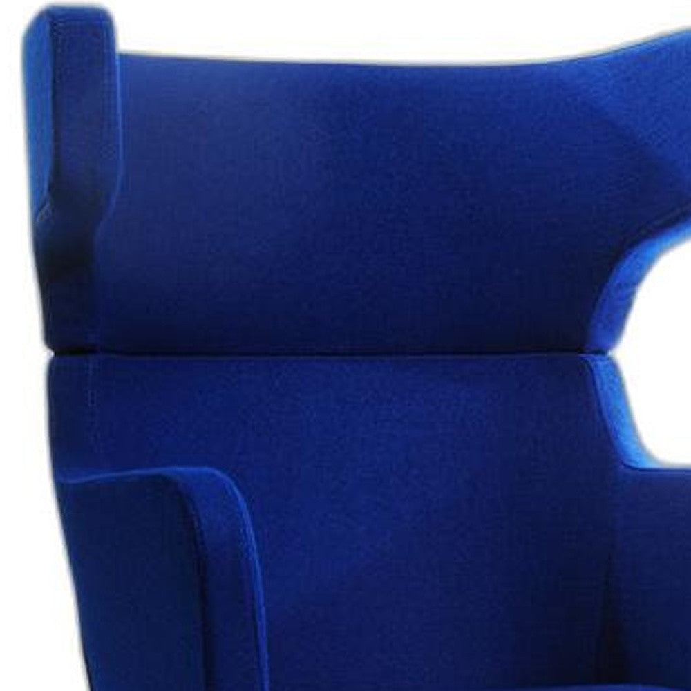 43' Blue Fabric Wool and Polyester Lounge Chair By Homeroots | Accent Chairs | Modishstore - 6