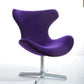 33' Purple Fabric Polyester and Wool Lounge Chair By Homeroots | Accent Chairs | Modishstore
