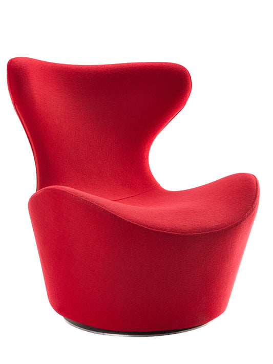 31' Red Fabric Polyester and Wood Accent Chair By Homeroots | Accent Chairs | Modishstore