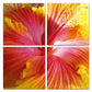 24" Multicolor Canvas 4 Panels Hibiscus Photo By Homeroots | Sculptures | Modishstore