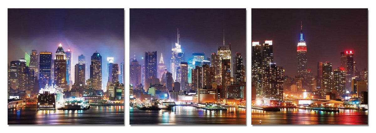 24" Multicolor Canvas 3 Panels Photo By Homeroots - 283992 | Wall Decor | Modishstore