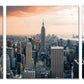 24" Multicolor Canvas 3 Horizontal Panels NYC Photo By Homeroots | Wall Decor | Modishstore
