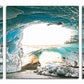 24" Multicolor Canvas 3 Horizontal Panels Ice Cave Photo By Homeroots | Wall Decor | Modishstore - 3
