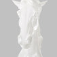 11" White Polyresin Horse Head Sculpture By Homeroots | Sculptures | Modishstore - 2