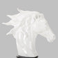 11" White Polyresin Horse Head Sculpture By Homeroots | Sculptures | Modishstore - 5