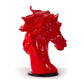 11" Red Polyresin Horse Head Sculpture By Homeroots | Sculptures | Modishstore - 3