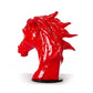 11" Red Polyresin Horse Head Sculpture By Homeroots | Sculptures | Modishstore - 5