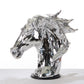 Modern Silver Horse Head Sculpture By Homeroots | Sculptures | Modishstore