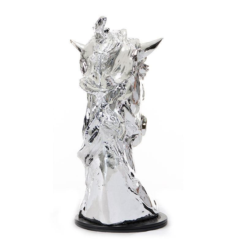 Modern Silver Horse Head Sculpture By Homeroots | Sculptures | Modishstore - 2