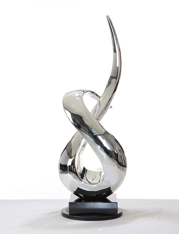 33" Silver Rotatory Sculpture By Homeroots | Sculptures | Modishstore