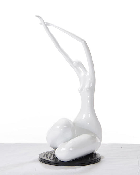 24" White Lass Sculpture By Homeroots | Sculptures | Modishstore
