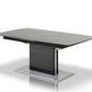 30' Black Crocodile Mdf Hardwood And Metal Dining Table By Homeroots | Dining Tables | Modishstore