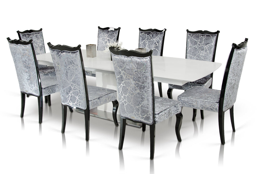 30" White Hardwood MDF and Metal Dining Table By Homeroots | Dining Tables | Modishstore - 2