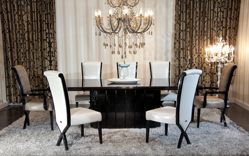 Two 43.5' White Leatherette And Black Wood Dining Chairs With X Shaped Rear Legs By Homeroots | Dining Chairs | Modishstore - 4