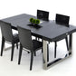30' Black Crocodile Lacquer Mdf Dining Table With Stainless Steel Legs By Homeroots | Dining Tables | Modishstore