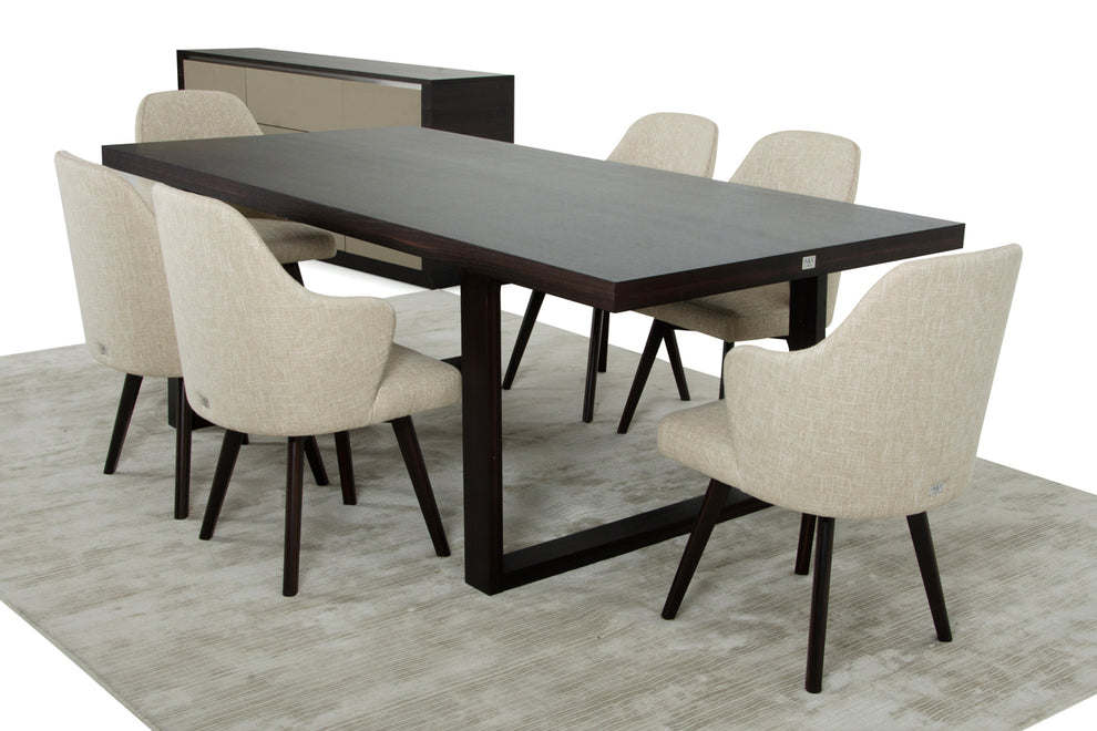 30' Oak Veneer Dining Table By Homeroots | Dining Tables | Modishstore - 2