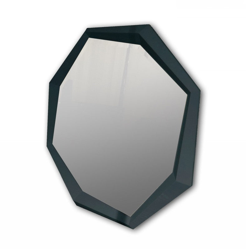 47" Black Crocodile Lacquer Mirror By Homeroots | Mirrors | Modishstore - 2