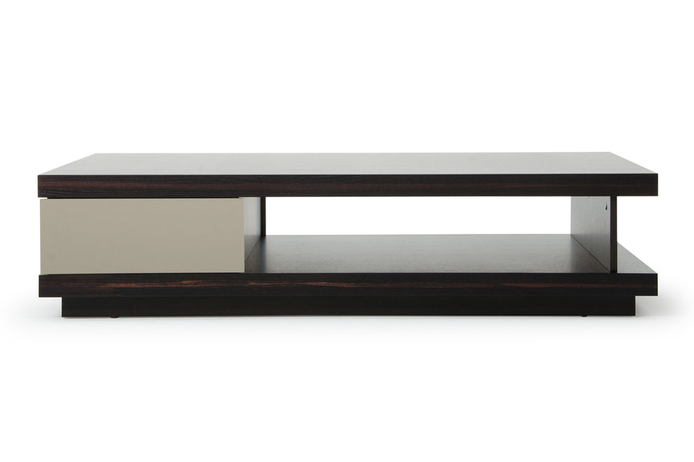 15' Oak and Grey Gloss Veneer Coffee Table By Homeroots | Coffee Tables | Modishstore - 2