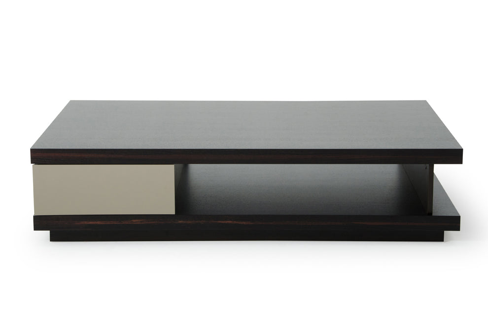 15' Oak and Grey Gloss Veneer Coffee Table By Homeroots | Coffee Tables | Modishstore - 3
