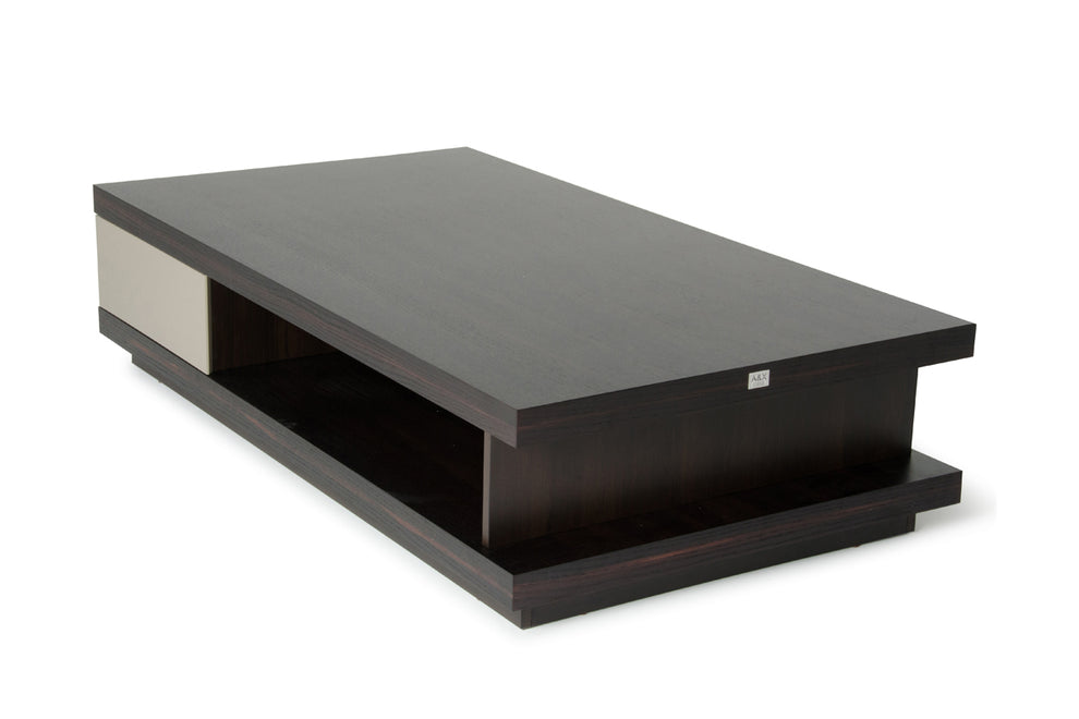 15' Oak and Grey Gloss Veneer Coffee Table By Homeroots | Coffee Tables | Modishstore - 4