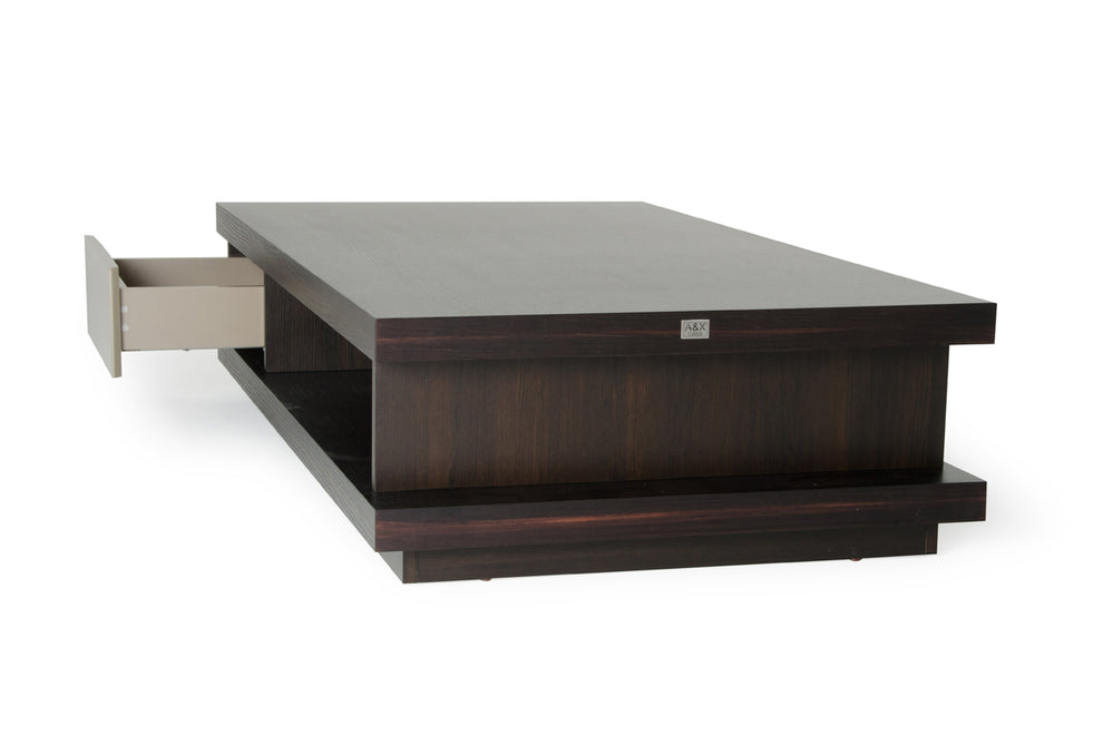 15' Oak and Grey Gloss Veneer Coffee Table By Homeroots | Coffee Tables | Modishstore - 5