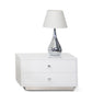 19' White Gloss Mdf Nightstand By Homeroots | Nightstands | Modishstore