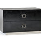 Croc Black Lacquer Faux Crocodile 2 Drawer Nightstand By Homeroots | Nightstands | Modishstore - 3