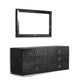 26' Black Crocodile Mdf Dresser By Homeroots | Dressers | Modishstore - 3