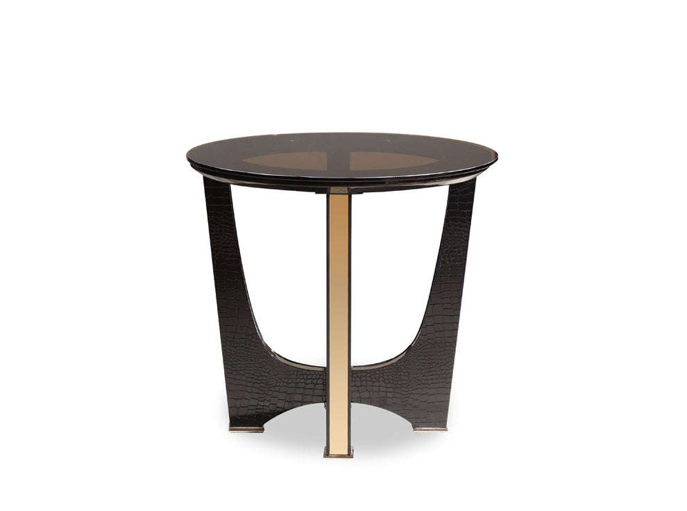 22' Black Crocodile and Rosegold End Table By Homeroots | End Tables | Modishstore - 2