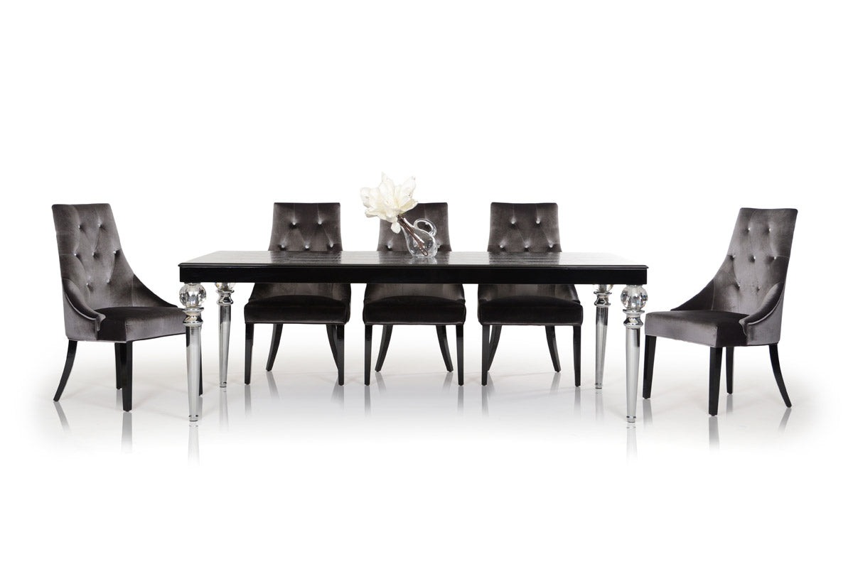 31' Black Crocodile Lacquer Dining Table By Homeroots | Dining Tables | Modishstore