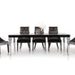 31' Black Crocodile Lacquer Dining Table By Homeroots | Dining Tables | Modishstore - 3