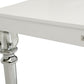 31' White Crocodile Dining Table With Crystal Clear Legs By Homeroots | Dining Tables | Modishstore - 3