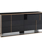 29' Black And Brushed Bronze Dresser By Homeroots | Dressers | Modishstore - 3