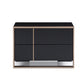 Modern Brushed Black And Bronze Nightstand By Homeroots | Nightstands | Modishstore
