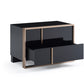 Modern Brushed Black And Bronze Nightstand By Homeroots | Nightstands | Modishstore - 3